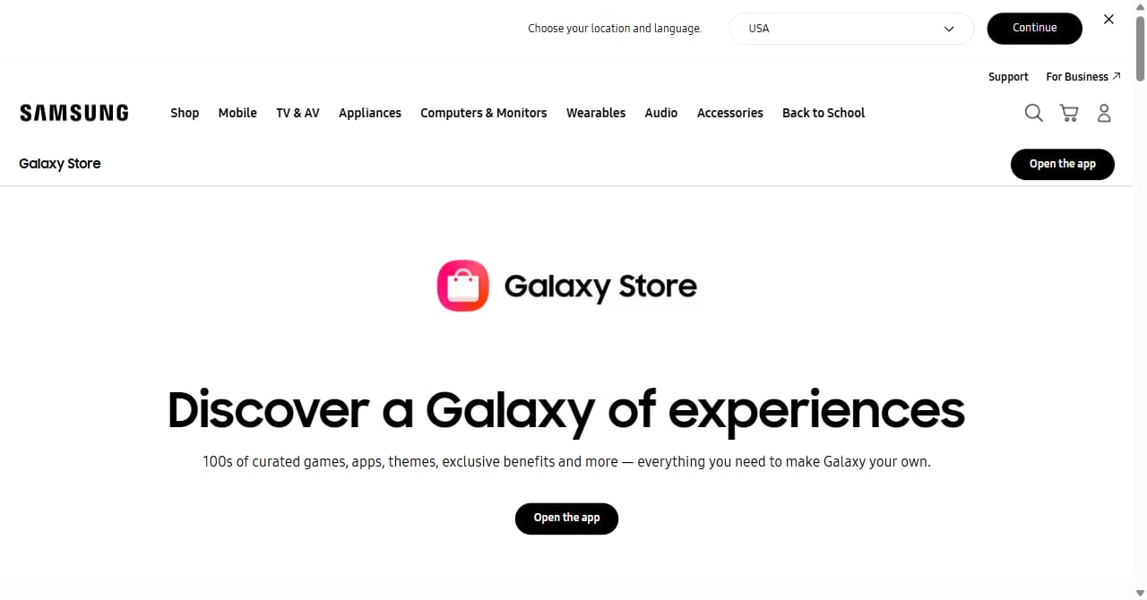 Samsung Galaxy Store — фирменный магазин Samsung Samsung Galaxy Store — фирменный магазин приложений Samsung